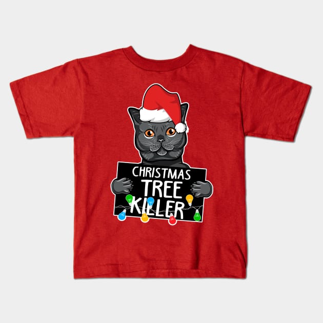 Cats Christmas Kids T-Shirt by KsuAnn